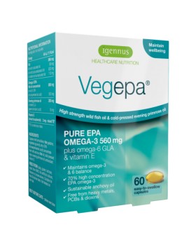 Συμπλήρωμα διατροφής Ωμέγα 3, Ωμέγα 6 EPA 70% - Vegepa E-EPA 70 60 caps iGennus