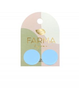 Υποαλλεργικά Σκουλαρίκια Στρογγυλά Κουμπιά Μπλε Παστέλ 22mm (LTC55) Farma Bijoux