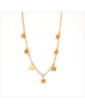 Υποαλλεργικό Κολιέ Επιχρυσωμένο Με Αστέρια 36/42CM (BE1G300) Farma Bijoux