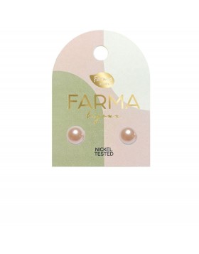Υποαλλεργικά Σκουλαρίκια Πέρλες Κρεμ Ρόζ 6,0mm (BEP6C42) Farma Bijoux