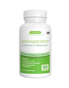 Ashwagandha L-Theanine & Magnesium Adaptogen Complex 60caps Igennus