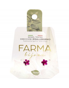 Υποαλλεργικά Σκουλαρίκια Λουλούδια Μωβ 5,0mm (BE210C38) Farma Bijoux