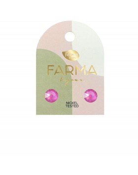 Υποαλλεργικά Σκουλαρίκια Κρύσταλλα Orchid Ignite 6,3mm (BE58C401) Farma Bijoux