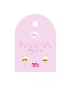 Υποαλλεργικά Σκουλαρίκια for Kids Αστεράκια Χρυσά (BEG987) Farma Bijoux