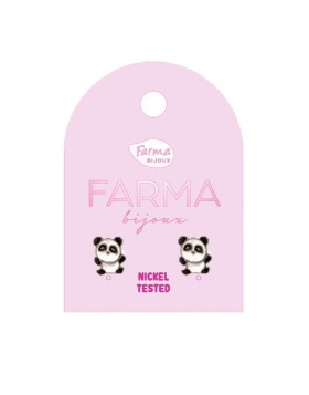 Υποαλλεργικά Σκουλαρίκια for Kids Panda (BEPS970) Farma Bijoux