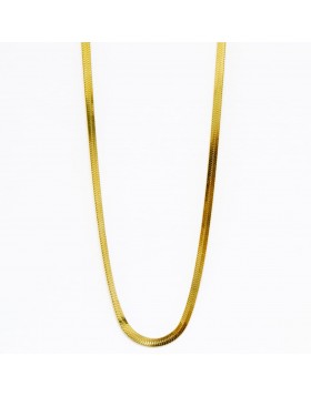 Υποαλλεργικό Κολιέ με Χρυσή Αλυσίδα Φίδι (BE1SNA) Farma Bijoux