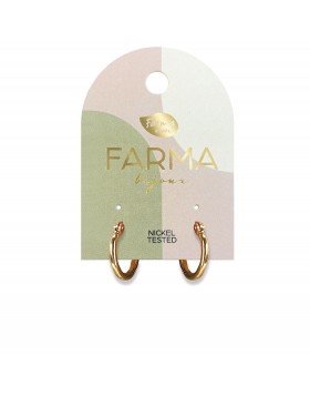 Υποαλλεργικά Σκουλαρίκια Κρίκοι Χρυσοί 14mm (BECG883) Farma Bijoux