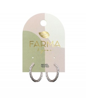 Υποαλλεργικά Σκουλαρίκια Κρίκοι Ασημένιοι 20mm (BEC884) Farma Bijoux