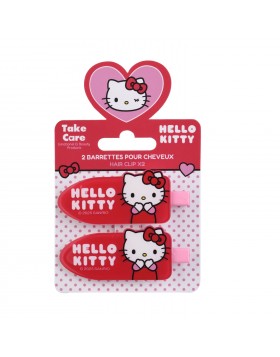 Hello Kitty σετ 2 κλιπ μαλλιών (12τεμάχια) Take Care