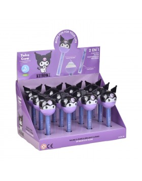 HK Kuromi Lip Balm & Lip Gloss lollipop 2 σε 1 (Stand 12 τεμάχια) Take Care