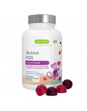 Πολυβιταμίνες για Παιδιά χωρίς ζάχαρη, γεύση βατόμουρο 90 ζελεδάκια Igennus