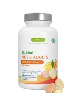 Βιταμίνη C χωρίς ζάχαρη, μασώμενο δισκίο 500mg 120tabs Igennus