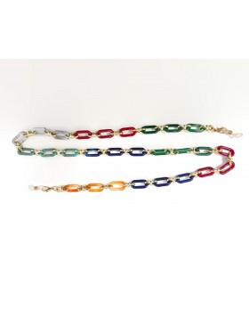 Αλυσίδα Γυαλιών Πολύχρωμη με Χρυσές Λεπτομέρειες Farma Bijoux
