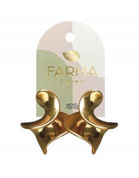 Υποαλλεργικά Σκουλαρίκια Spiral 40mm Χρυσά 40mm (BEG022) Farma Bijoux