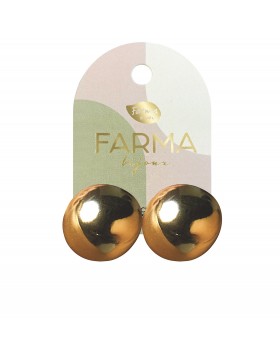 Υποαλλεργικά Σκουλαρίκια Σφαίρα Χρυσή 20mm (BEWOW18) Farma Bijoux