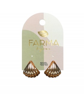 Υποαλλεργικά Σκουλαρίκια Κοχύλι Gold 15mm (BEWOW21) Farma Bijoux