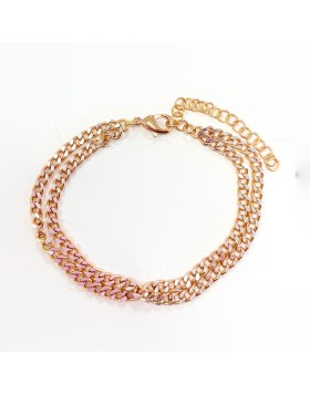 Υποαλλεργικό Βραχιόλι διπλό Μπρασελέ (BE2CAT) Farma Bijoux