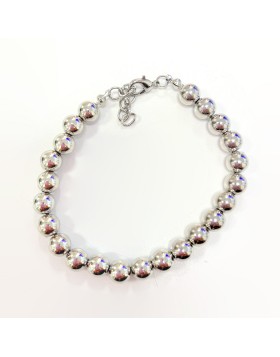 Υποαλλεργικό Βραχιόλι Ασημένιες Πέρλες (BE2CROM) Farma Bijoux
