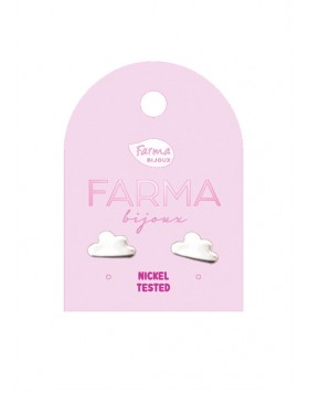 Υποαλλεργικά Σκουλαρίκια for Kids Σύννεφο 8mm (BEL14) Farma Bijoux