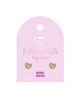 Υποαλλεργικά Σκουλαρίκια for Kids Καρδιά Zircon 5mm (BEG023) Farma Bijoux