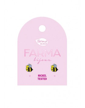 Υποαλλεργικά Σκουλαρίκια for Kids Μέλισσα 7mm (BEPS971) Farma Bijoux