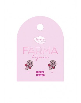 Υποαλλεργικά Σκουλαρίκια for Kids Γλειφιτζούρι 7mm (BEPS972) Farma Bijoux