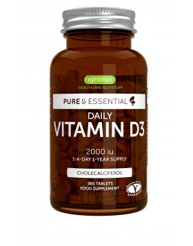 Pure Essentials Vitamin D3 2000IU Χοληκαλσιφερόλη 365 tabs Igennus