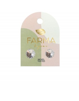 Υποαλλεργικά Σκουλαρίκια Κρύσταλλα Στρογγυλά 10mm (BE38C01) Farma Bijoux