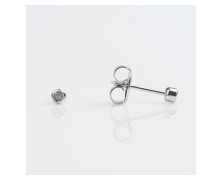 Σκουλαρίκια Τρυπήματος Κρύσταλλα Με Ασημί Βάση 2mm Studex