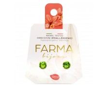 Υποαλλεργικά Σκουλαρίκια Κρύσταλλα Πράσινα 6,2mm (BE65C05) Farma Bijoux