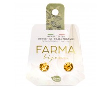 Υποαλλεργικά Σκουλαρίκια Κρύσταλλα Απαλό Χρυσοκίτρινο 7,15mm (BE66C04) Farma Bijoux