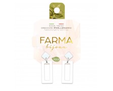 Υποαλλεργικά Σκουλαρίκια Κρεμαστά Πλαίσια Περλέ 27mm (PLC50) Farma Bijoux