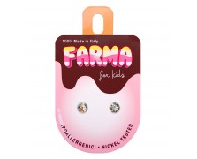 Υποαλλεργικά Σκουλαρίκια for Kids Κρύσταλλα Στρογγυλά 4.1mm (26C01) Farma Bijoux