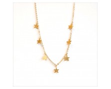 Υποαλλεργικό Κολιέ Επιχρυσωμένο Με Αστέρια 36/42CM (BE1G300) Farma Bijoux