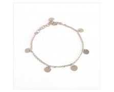 Υποαλλεργικό Βραχιόλι Ασημί Με Στρογγυλές Λεπτομέρειες 16/19CM (BEB107) Farma Bijoux