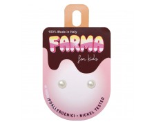 Υποαλλεργικά Σκουλαρίκια for Kids Πέρλες Λευκές 3mm (BEP3C50) Farma Bijoux