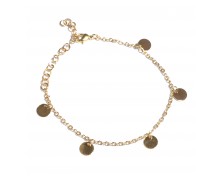 Υποαλλεργικό Βραχιόλι Χρυσό Με Μικρές Χρυσές Πλάκες 15/20CM (BE2GP2) Farma Bijoux