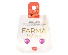 Υποαλλεργικά Σκουλαρίκια Κρύσταλλα Orchid Ignite 6,3mm (BE58C401) Farma Bijoux