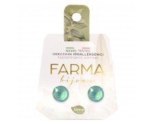 Υποαλλεργικά Σκουλαρίκια Κρύσταλλα Ανοιχτό Γαλάζιο 8,3mm (BE67C115D) Farma Bijoux