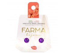 Υποαλλεργικά Σκουλαρίκια Κρύσταλλα Μωβ 6mm (BE58C403) Farma Bijoux