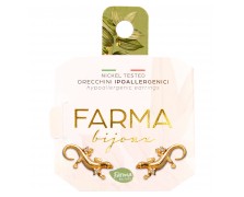 Υποαλλεργικά Σκουλαρίκια Χρυσό Ερπετό με Κρύσταλλα (BEG010) Farma Bijoux