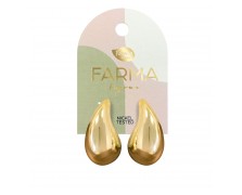 Υποαλλεργικά Σκουλαρίκια Χρυσές Μεγάλες Σταγόνες 30mm (BEWOW10) Farma Bijoux