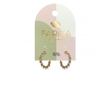 Υποαλλεργικά Σκουλαρίκια Χρυσοί Στριφογυριστοί Κρίκοι 16mm (BECG885) Farma Bijoux