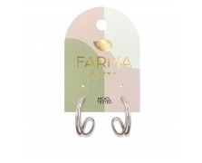 Υποαλλεργικά Σκουλαρίκια Κρίκοι Ασημένιοι με κενό 20mm (BEC886) Farma Bijoux