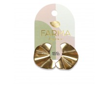 Υποαλλεργικά Σκουλαρίκια Βεντάλια Χρυσά 23x13mm (BEG015) Farma Bijoux