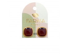 Υποαλλεργικά Σκουλαρίκια Καφέ Χαλαζίας 16mm (BEG016) Farma Bijoux