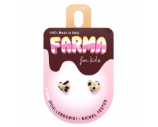 Υποαλλεργικά Σκουλαρίκια for Kids Λεοπάρ Καρδιές 8mm (BEL10) Farma Bijoux