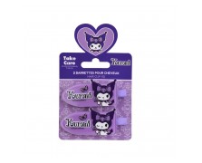HK Kuromi σετ 2 κλιπ μαλλιών (12τεμάχια) Take Care