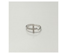 Υποαλλεργικό Δαχτυλίδι ασημί με σταυρό (BEAN014) Farma Bijoux