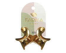 Υποαλλεργικά Σκουλαρίκια Spiral 40mm Χρυσά 40mm (BEG022) Farma Bijoux